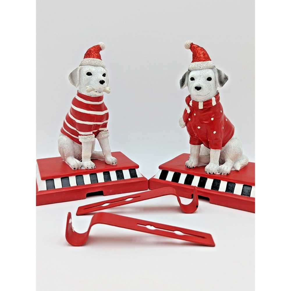 Stocking Hanger Christmas Dogs Decor, Red Comfy Hour Joyful Holiday Collection 9